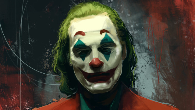 Joker green hair red jacket free wallpaper for desktop - medium preview image