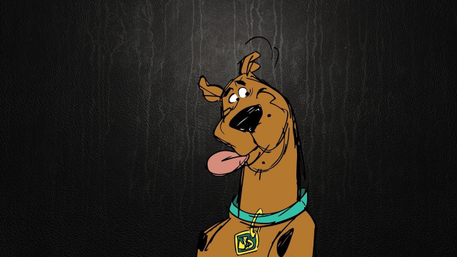 Cartoon dog tongue sticking green free wallpaper for desktop - medium preview image