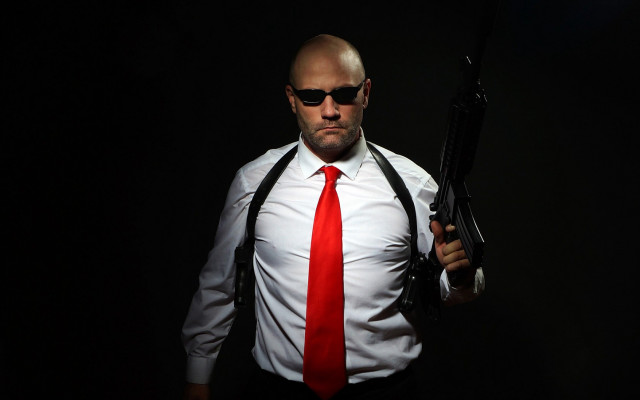 Man white shirt red tie #2 free wallpaper for desktop - medium preview image