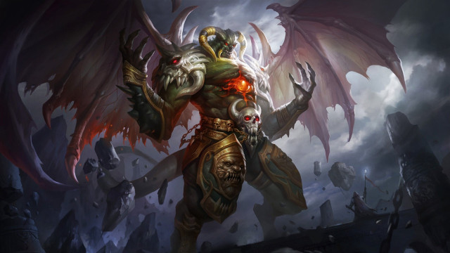 Demonic demon blooded sword wings free wallpaper for desktop - medium preview image