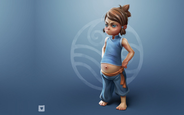 Cartoon blue shirt pants white free wallpaper for desktop - medium preview image