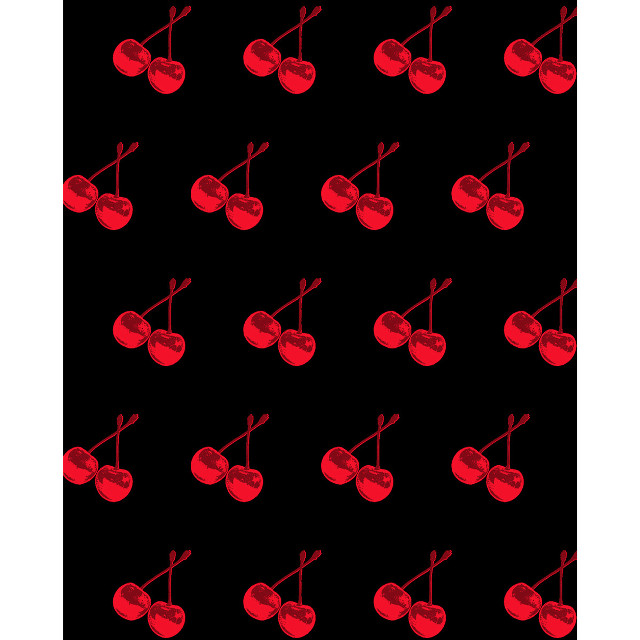 Black background red cherries crossed free wallpaper for tablet - medium preview image