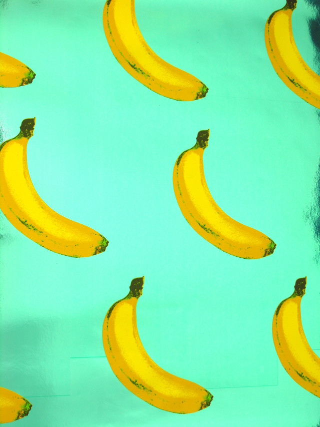 Bananas blue background green background free wallpaper for mobile - medium preview image