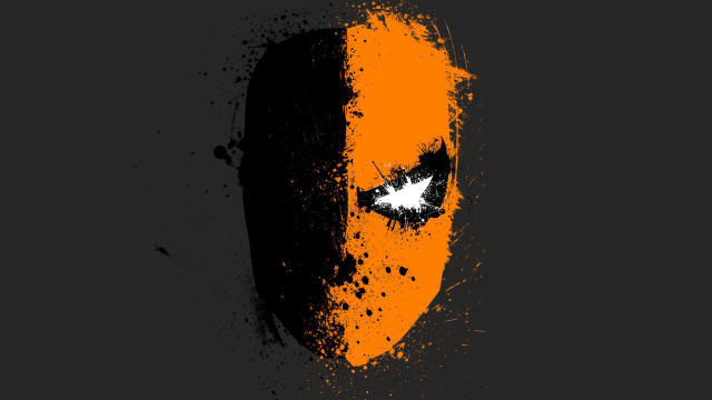 Black orange mask night sky free wallpaper for desktop - medium preview image