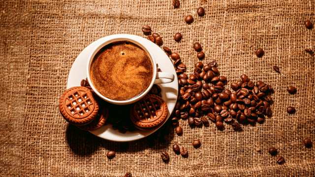 Coffee cookies burlap table clara free wallpaper for desktop - medium preview image