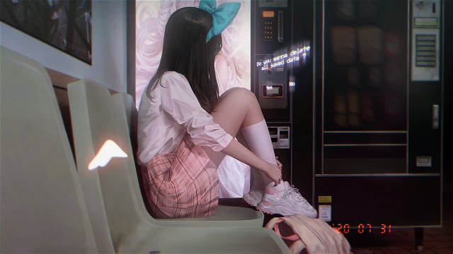 Woman train seat pink purse free wallpaper for desktop - medium preview image