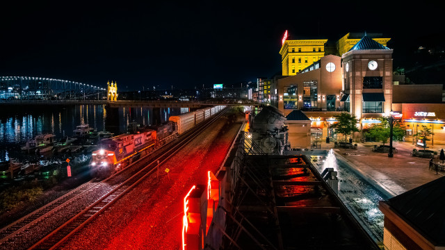 Train city night bridge tokyo #2 free wallpaper for desktop - medium preview image