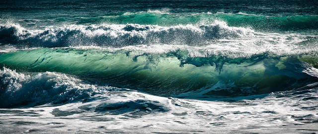 Green ocean waves beach planet free wallpaper for desktop - medium preview image