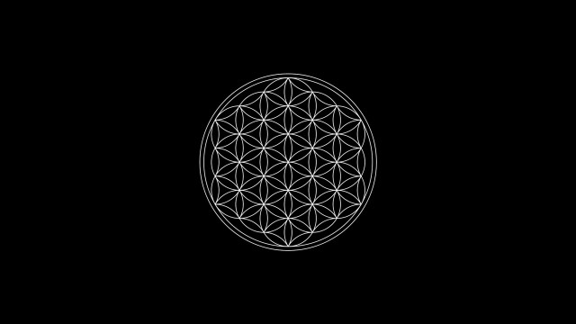 Flower of life symbol black free wallpaper for desktop - medium preview image