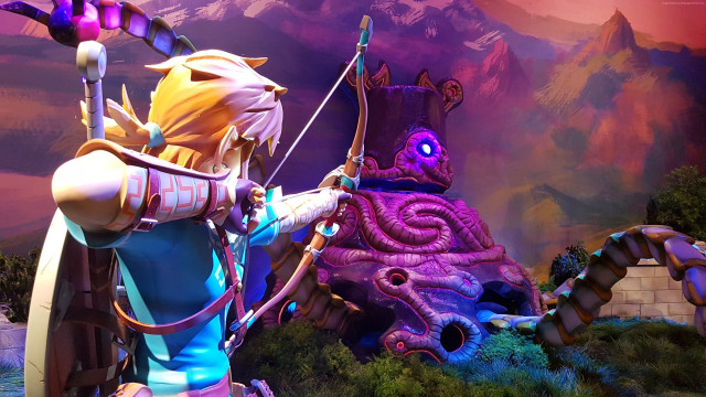 Costumed archer mountain giant monster free wallpaper for desktop - medium preview image