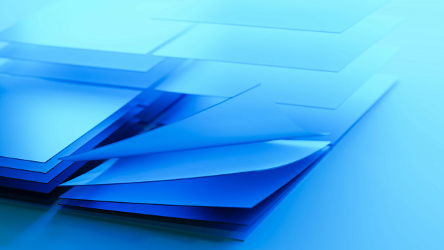 Blue abstract square 3d render free wallpaper for desktop - medium preview image