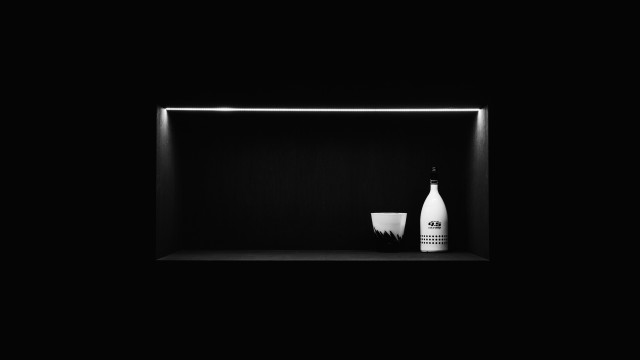 Wine bottle cup dark room free wallpaper for desktop - medium preview image