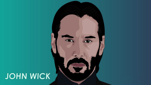 John wick generative vector digital free wallpaper for desktop - medium preview image