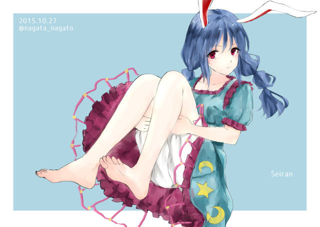 Bluehair blueDress animegirl animalEars star free wallpaper for desktop - medium preview image