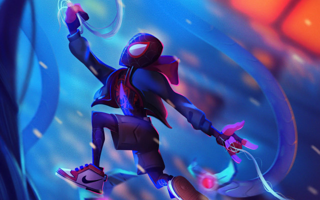 Spiderman eddie mendoza controller blurry free wallpaper for desktop - medium preview image