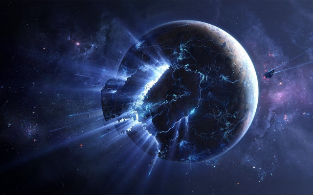 Space planet shuttle starfield christmas #2 free wallpaper for desktop - medium preview image