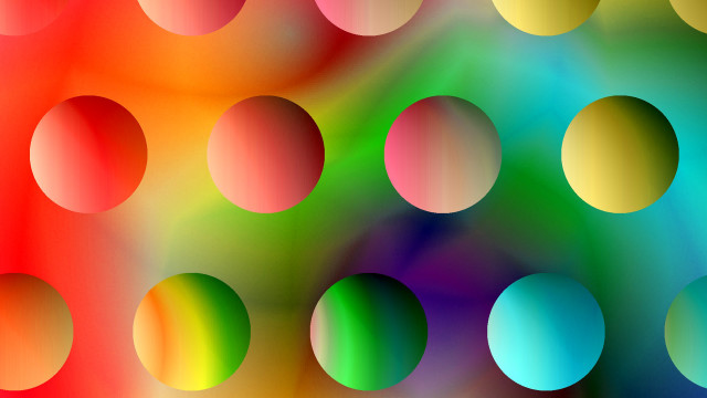 Colorful circles rainbow abstract bokeh free wallpaper for desktop - medium preview image
