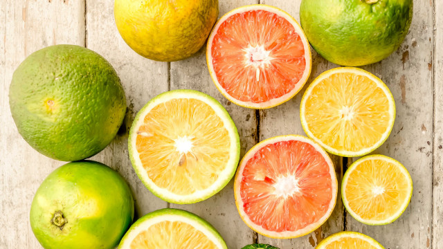 Citrus stilllife neo fauvism summer free wallpaper for desktop - medium preview image