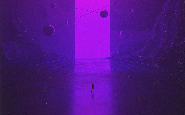 Purple planet room futurism fireworks free wallpaper for desktop - medium preview image