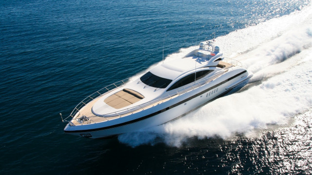 White boat water planet night free wallpaper for desktop - medium preview image