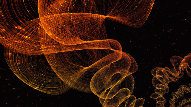 Orange yellow swirls abstract space free wallpaper for desktop - medium preview image