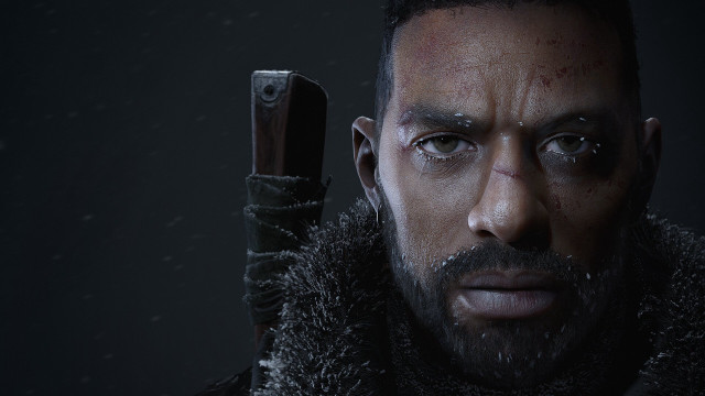 Man knife snow dark room free wallpaper for desktop - medium preview image