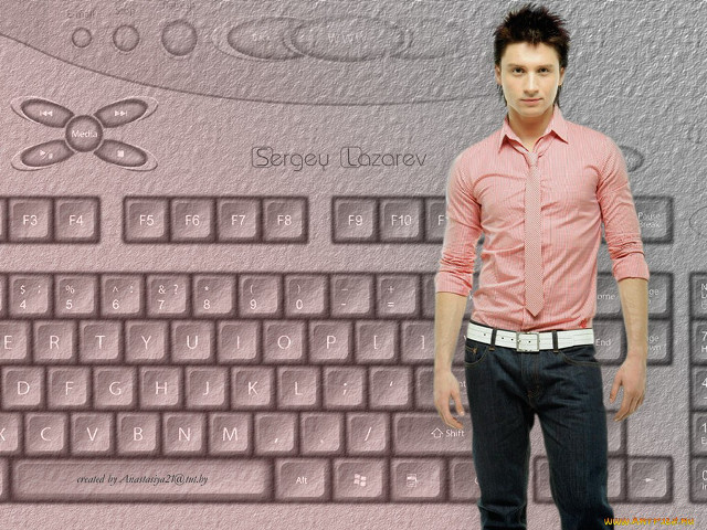 Man standing computer keyboard pink free wallpaper for desktop - medium preview image