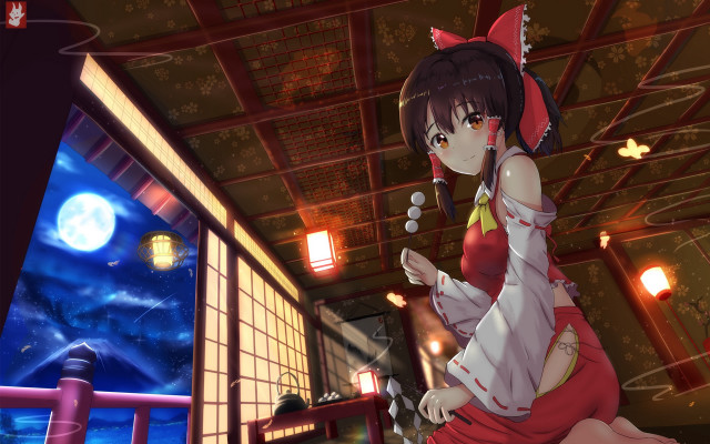 Woman red dress window umbrella free wallpaper for desktop - medium preview image