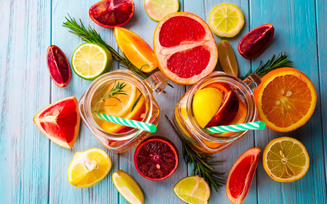 Fruit juice lemons grapefruit oranges free wallpaper for desktop - medium preview image