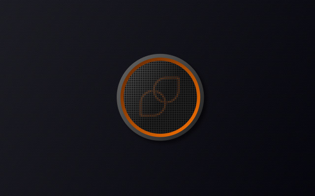 Black orange circle person center free wallpaper for desktop - medium preview image