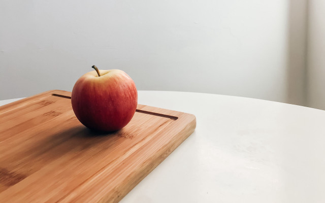 Wooden cutting board apple table free wallpaper for desktop - medium preview image