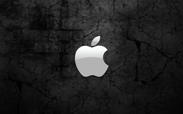 Apple logo black white wallpaper free wallpaper for desktop - medium preview image