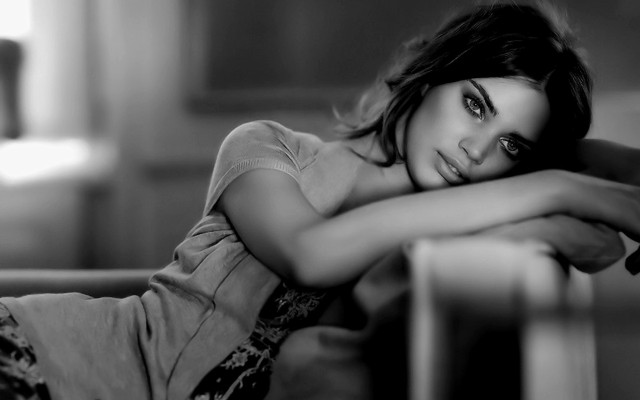 Woman leaning chair crossed arms #2 free wallpaper for desktop - medium preview image