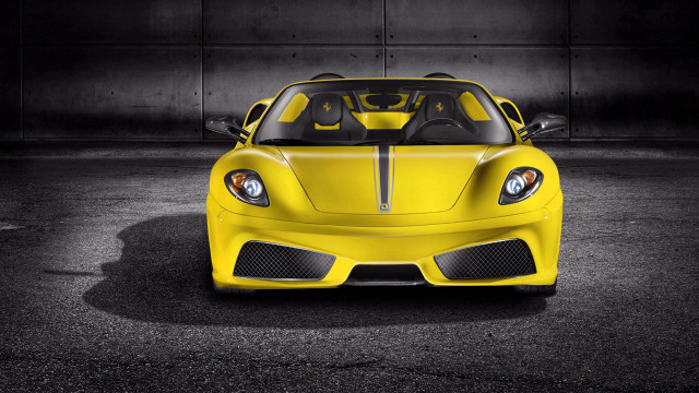 Yellow sports car parking lot #5 free wallpaper for desktop - medium preview image