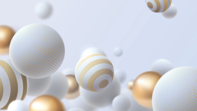 White gold balls floating bokeh free wallpaper for desktop - medium preview image