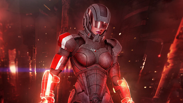 Futuristic suit woman sci fi free wallpaper for desktop - medium preview image