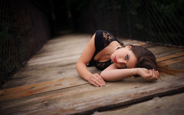 Daphne mcclure portrait black dress free wallpaper for desktop - medium preview image