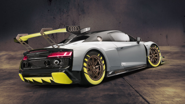Car yellow stripe front dark free wallpaper for desktop - medium preview image