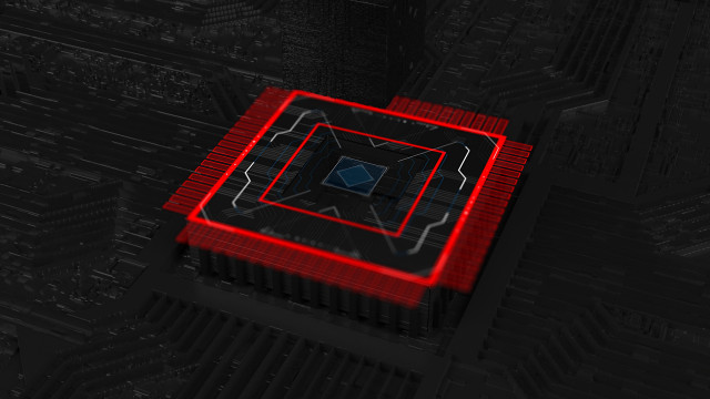 Red black blue square city free wallpaper for desktop - medium preview image