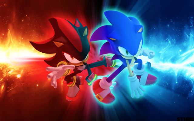 Sonic tails space scene bright free wallpaper for desktop - medium preview image
