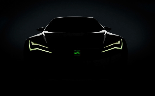 Black car green light dark free wallpaper for desktop - medium preview image