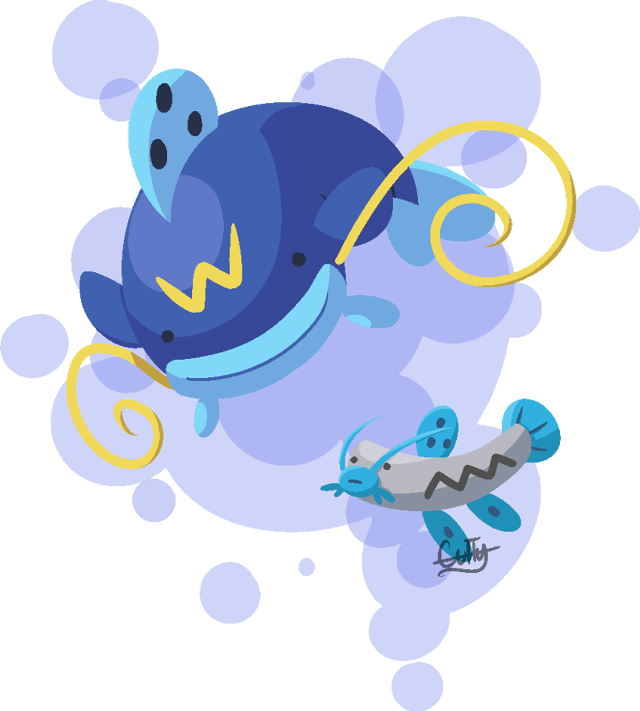 Cartoon character floating fish hand free wallpaper for tablet - medium preview image