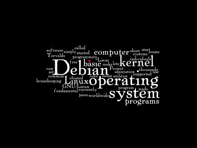 Debian logo black white computer free wallpaper for desktop - medium preview image