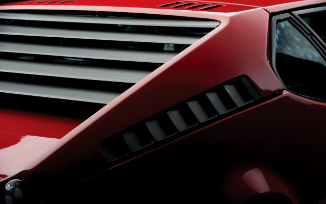 Red sports car black grill free wallpaper for desktop - medium preview image