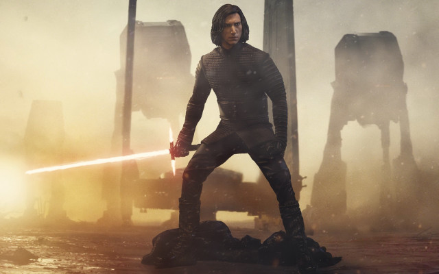 Star wars man lightsaber desert free wallpaper for desktop - medium preview image