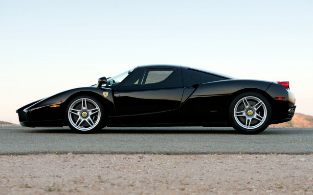 Black sports car desert sky #2 free wallpaper for desktop - medium preview image