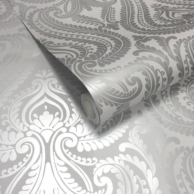 White silver wallpaper pattern tape free wallpaper for tablet - medium preview image