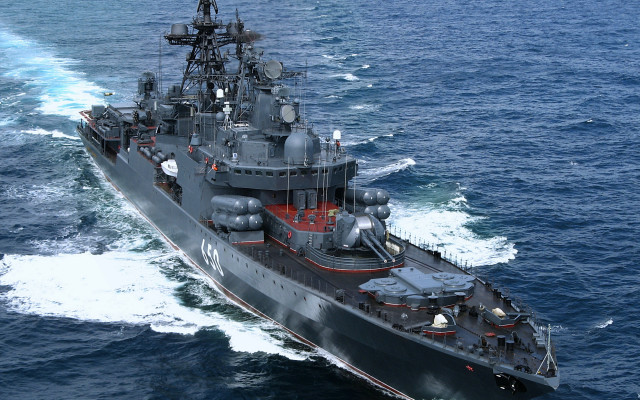 Large gray ship ocean red #2 free wallpaper for desktop - medium preview image