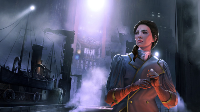 Woman city steam lamp military free wallpaper for desktop - medium preview image