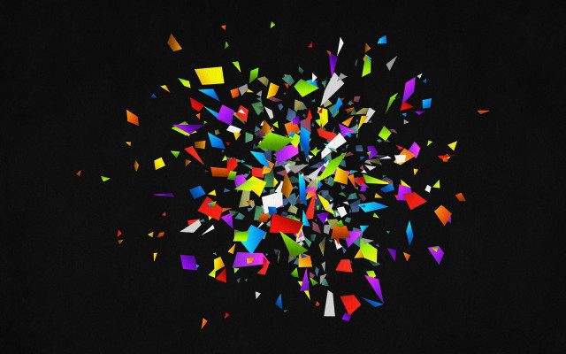 Colorful explosion abstract confetti rainbow free wallpaper for desktop - medium preview image